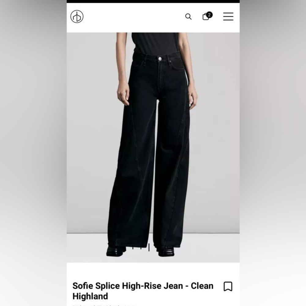 Rag & Bone NEVER WORN high rise black jeans - size 24